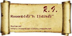 Rosenblüh Ildikó névjegykártya